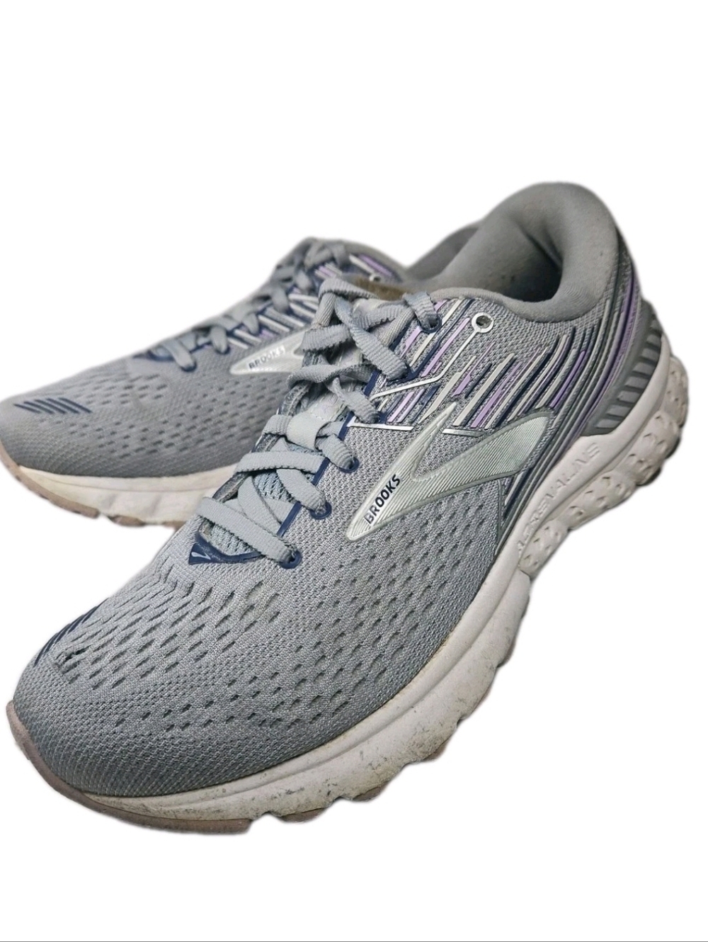 Brooks Adrenaline 1202841B06 GTS 19 Women Sz:7.5 Gray Run Gym Workout Y2K Boh[2A